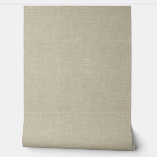 Modern Beige Home Office Linen Look Texture Tapete