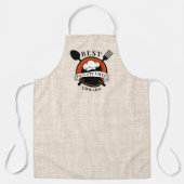 Modern Beige Linen Best Private Koch Personalisier Schürze (Vorderseite)