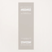 Modern Beige Mama Kid's Names Mother's Day Yogamatte (Vorderseite)