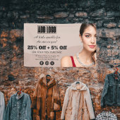 Modern Beige Modekleidung - Business-Logo Banner