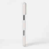 Modern Beige Monogram Name iPhone Hülle (Rechte Seite)