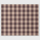 Modern beige plaid  geschenkpapier (Flach)