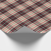 Modern beige plaid  geschenkpapier (Ecke)