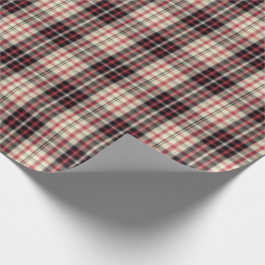 Modern beige plaid  geschenkpapier (Ecke)