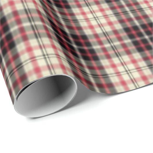 Modern beige plaid  geschenkpapier (Rolleneckpunkt)