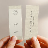 Modern Beige Textured Clothing Tag