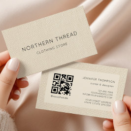 Modern Beige Textured Visitenkarte