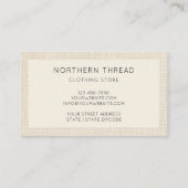 Modern Beige Textured Visitenkarte (Rückseite)