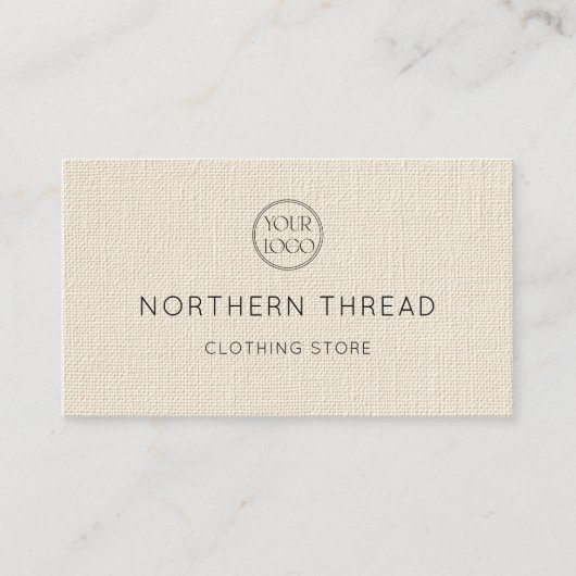 Modern Beige Textured Visitenkarte (Vorderseite)