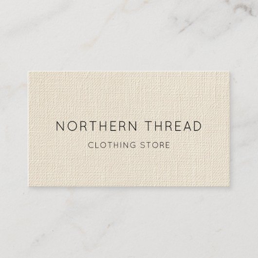 Modern Beige Textured Visitenkarte (Vorderseite)