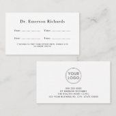 Modern beliebige individuelle Name Logo-Terminkart Terminkarte (Vorne/Hinten)