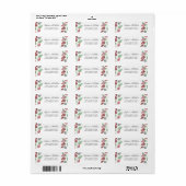 Modern bemalt Burgundy Leaf Wasserfarbe Foliage (Vorne)