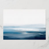Modern bemalt Strand Ocean Theme Save the Date Folieneinladung (Rückseite)