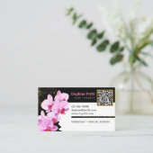 Modern, Benutzerdefinierter QR-Code, Orchidee, Mar Visitenkarte (Stehend Vorderseite)