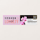 Modern, Benutzerdefinierter QR-Code, Orchidee, Mar Visitenkarten (Außenseite Aufgefaltet)