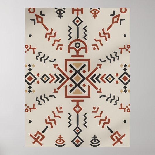 Modern Berber Line Art Wall Decor poster (Vorne)