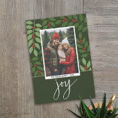 Modern Berries Joy Zweige Christmas Feiertagskarte