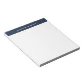 Modern Beruflich Blue Personalisiert Notepad Notizblock (angewinkelt)