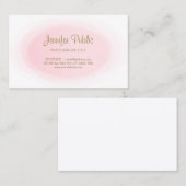 Modern Beruflich Blush Pink Gold Elegant Einfach Visitenkarte (Vorne/Hinten)