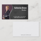 Modern, beruflich, Damast, wirkliches Anwesen, Visitenkarte (Vorne/Hinten)