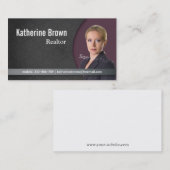 Modern, beruflich, Damast, wirkliches Anwesen, Visitenkarte (Vorne/Hinten)