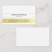 Modern Beruflich Elegantes Weißes Gold Einfach Visitenkarte (Vorne/Hinten)