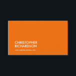 MODERN BERUFLICH Orange Visitenkarte<br><div class="desc">Ein berufliches und minimalistisches Visitenkartendesign für jede Branche. Ihr Name oder Firmenname wird für eine moderne Ästhetik verrechnet. Dieses doppelseitige Kartendesign bietet viel Platz auf der Rückseite für Ihre Kontaktinformationen und Details. © 1201AM Design Studio</div>