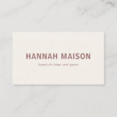 Modern, beruflich, Salon, Beige, Qr-Code Visitenkarte (Vorderseite)