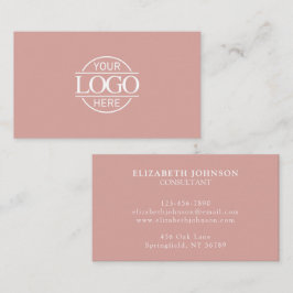Modern Berufliche Dusty Rose Company Logo Visitenkarte