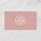 Modern Berufliche Dusty Rose Company Logo Visitenkarte (Vorderseite)