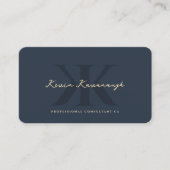Modern Berufliche Firmenlogos Monogram K Blue Visitenkarte (Vorderseite)