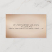 Modern Beruflicher Glitzer Bokeh Watercolor Lotus Visitenkarte (Rückseite)