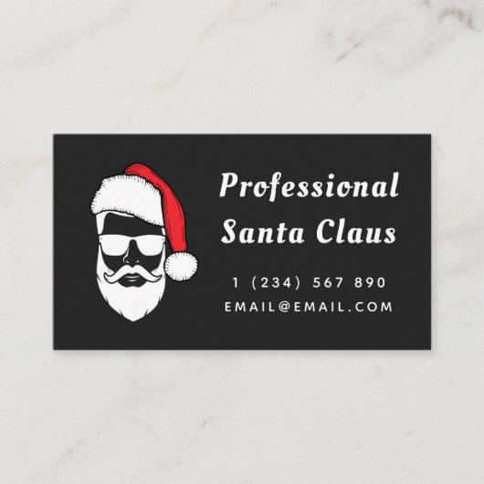 Modern Beruflicher Weihnachtsmann Funny Weihnachte Visitenkarte (Vorderseite)