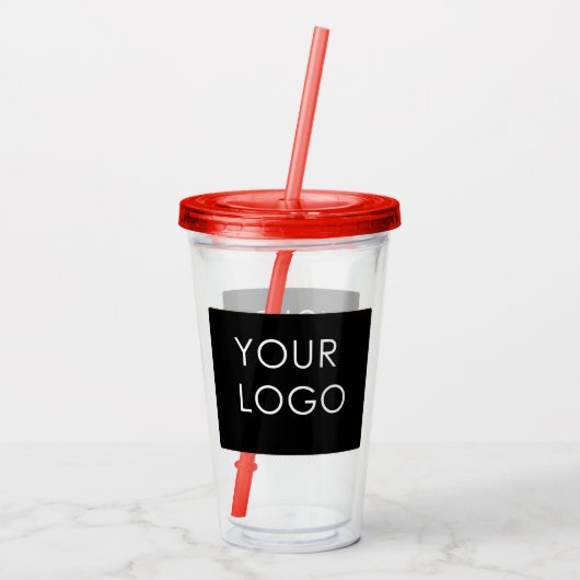 Modern Berufliches Firmenlogo Acryltrinkbecher (Rückseite)