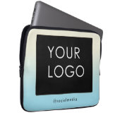 Modern Berufliches Firmenlogo Ombre Laptopschutzhülle (Vorne Rechts)