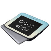 Modern Berufliches Firmenlogo Ombre Laptopschutzhülle (Vorne Knopf)