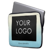 Modern Berufliches Firmenlogo Ombre Laptopschutzhülle (Vorderseite Links)
