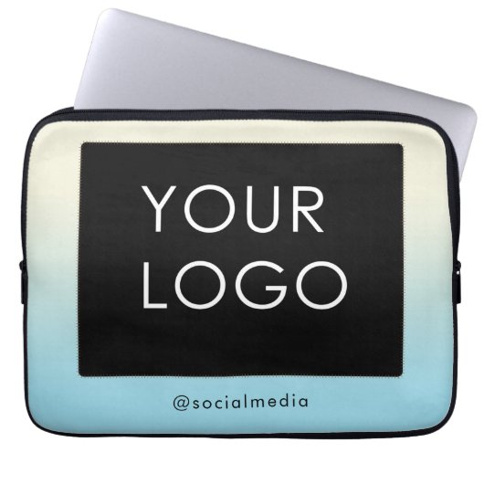 Modern Berufliches Firmenlogo Ombre Laptopschutzhülle (Vorderseite)
