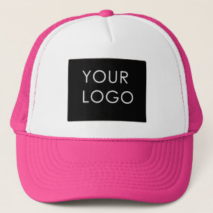 Modern Berufliches Firmenlogo Rosa Truckerkappe