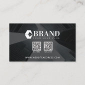 Modern Berufliches Foto-Logo und QR-Codes Visitenkarte (Rückseite)
