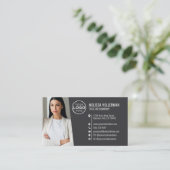 Modern Berufliches QR-Foto-Logo Visitenkarte (Stehend Vorderseite)