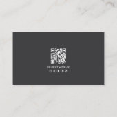 Modern Berufliches QR-Foto-Logo Visitenkarte (Rückseite)