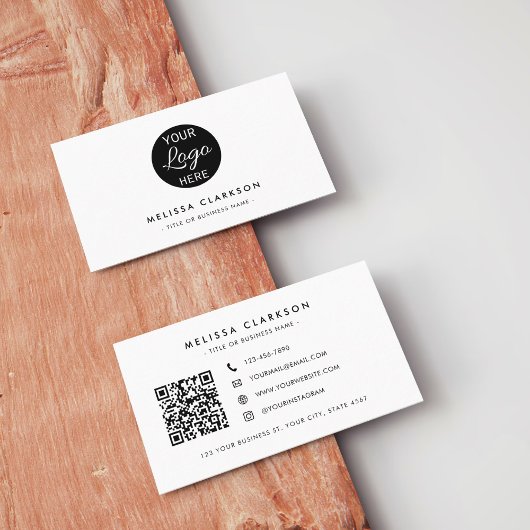 Modern Berufliches QR-Logo Visitenkarte