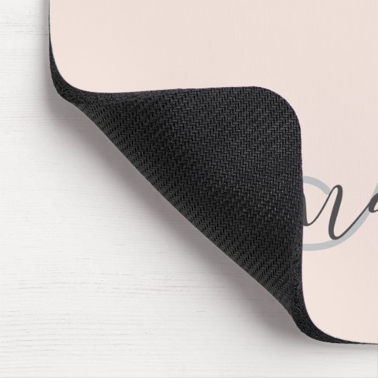 Modern berufliches Rosa Monogramm Mousepad (Ecke)