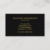 Modern berufliches, schlichtes goldfarbenes Logo Visitenkarte (Rückseite)