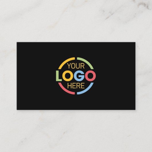 Modern Berufliches Schwarz-Weiß-Firmenlogo Visitenkarte (Vorderseite)