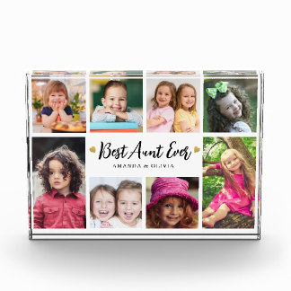 Modern Best Aunt Ever 8 Picture Collage Keepsake Fotoblock