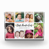Modern Best Auntie Ever 8 Picture Collage Keepsake Fotoblock (Vorderseite)