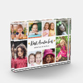 Modern Best Auntie Ever 8 Picture Collage Keepsake Fotoblock (Links)