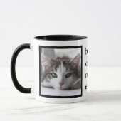 Modern Best Cat Mama je Zitat 2 Foto Tasse (Links)